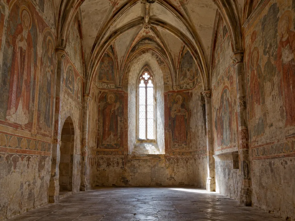 Affreschi del XV secolo nell’oratorio del Château de Beynac