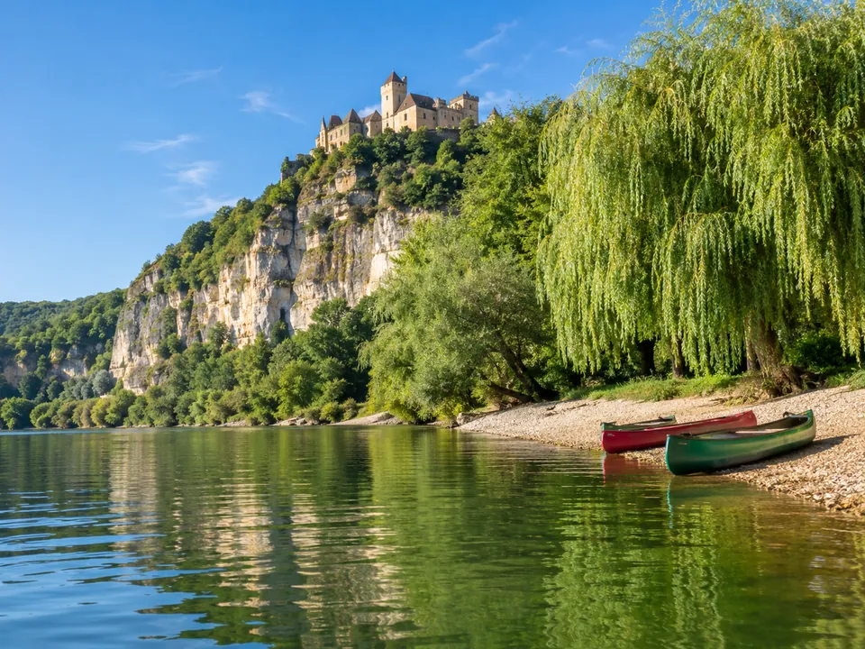 La Dordogne sotto Beynac, vista dalla route des Gabarriers